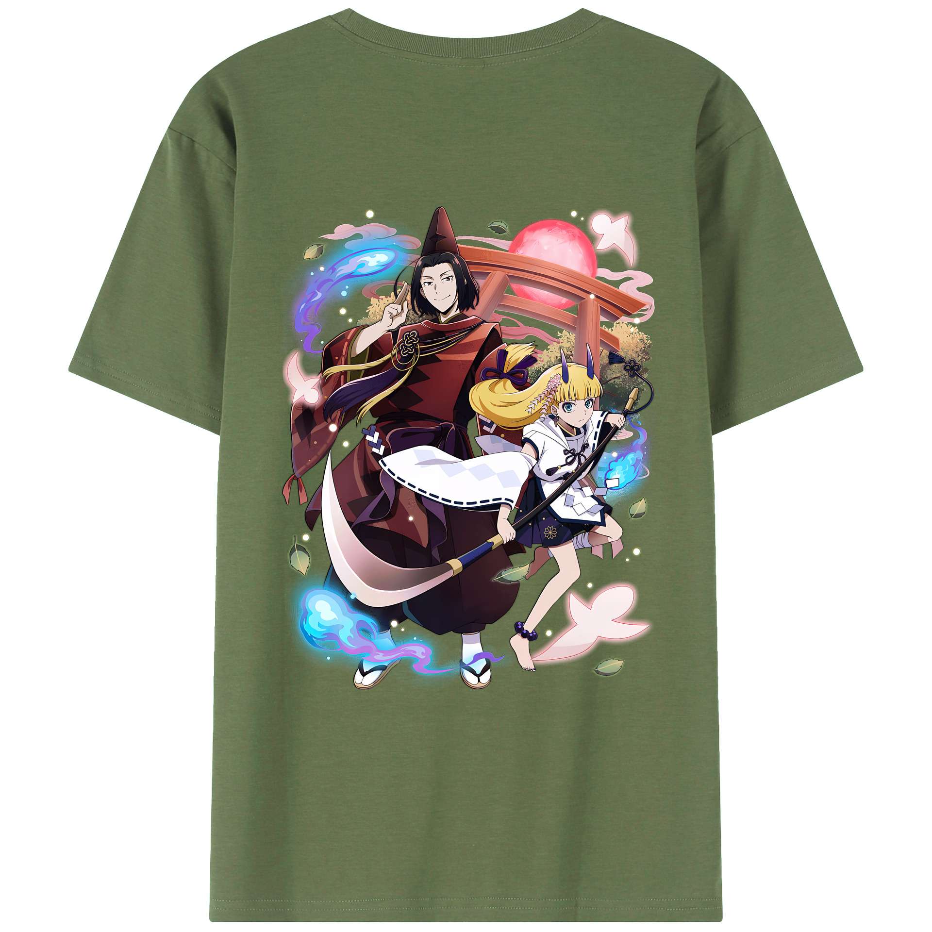 （画像用） 文豪ストレイドッグス Bungo Stray Dogs 綿100％ メンズ半袖Tシャツ（バックプリント） 通気性